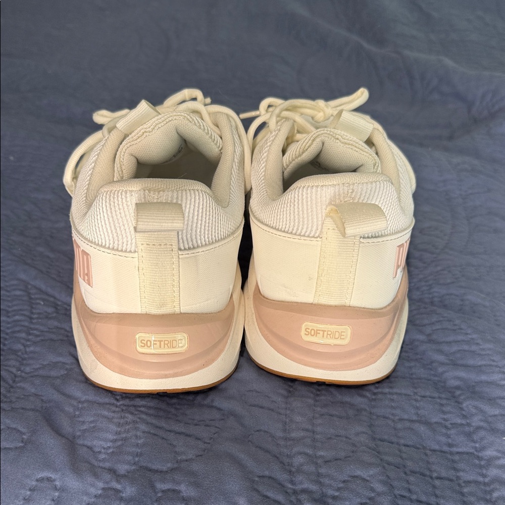 Puma Cream Sneakers with Orange Accents - Picture 3 of 5